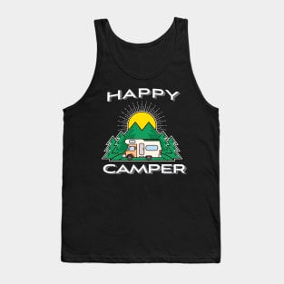 'Happy Camper Caravan' Cool Camping Caravan Tank Top